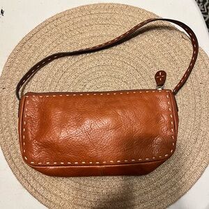 Adrienne Vittadini Tan Leather Shoulder Bag